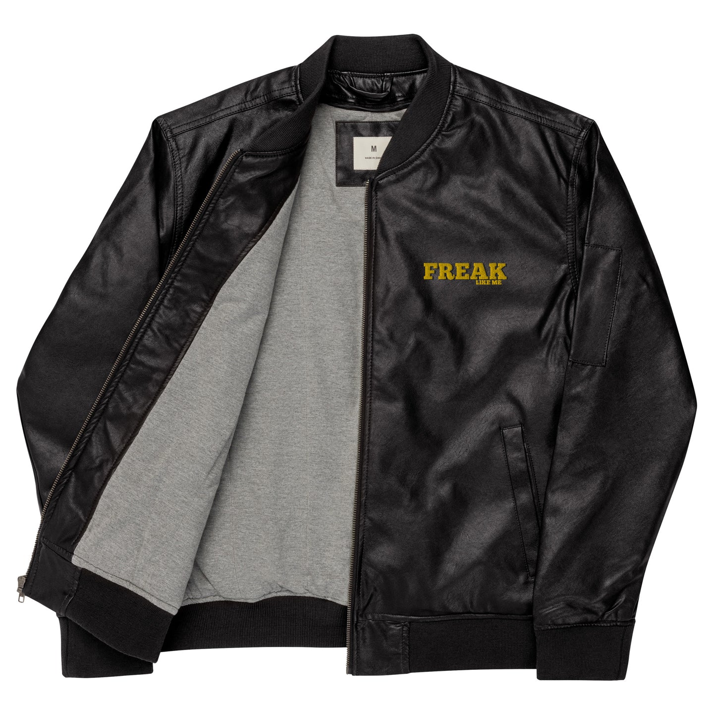 Freak Leather Bomber Jacket