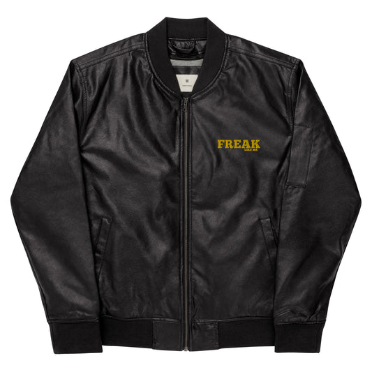 Freak Leather Bomber Jacket