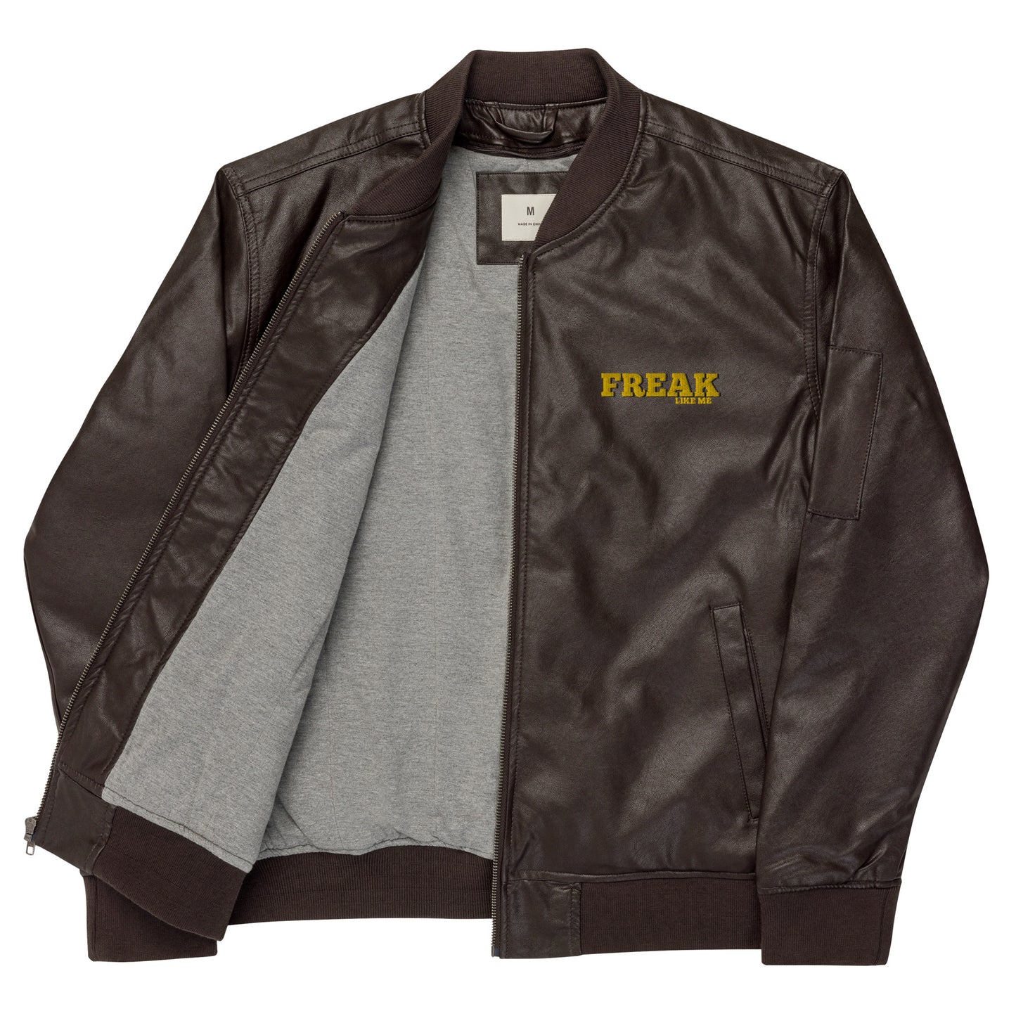 Freak Leather Bomber Jacket